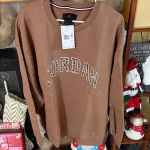 Jordan Tan Crewneck Sweatshirt nwt 3XL
